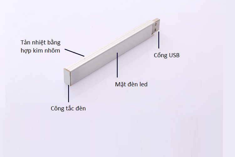 Đèn Led Dài 21 Hạt Đèn Led Cảm Ứng Chạm Cắm USB (2 loại ánh sáng)- Tỏa Nhiệt Nhanh