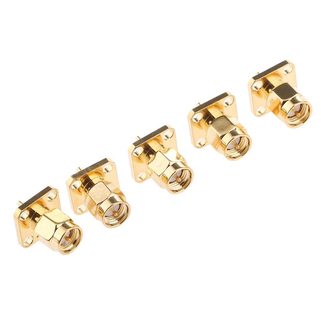 10x RF Coaxial 4 Hole Flange Chassis Panel Mount Connector