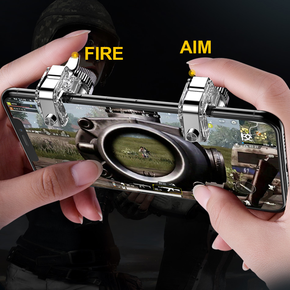 Bộ gamepad nút hỗ trợ chơi game PUBG Super Turbo RH11 cho điện thoại máy tính bảng (Màu ngẫu nhiên) - Hàng nhập khẩu