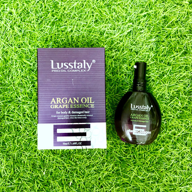 Tinh dầu Lusstaly Argan Oil Grape Essence dưỡng bóng suôn mượt tóc 50ml