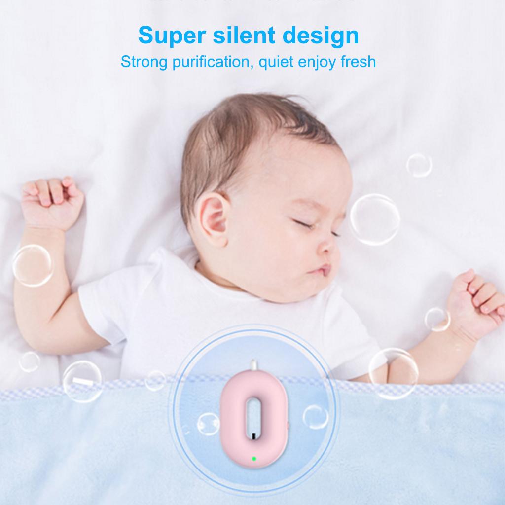 Air Purifier Ion Generator Necklace Wearable USB Odor Smoke Remover