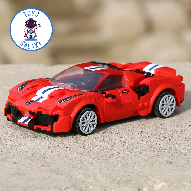 Đồ Chơi Lắp Ráp Kiểu Mô Hình Điều Khiển Từ Xa RC Technic Siêu Xe Red Race Car Ferrari 488 C51072