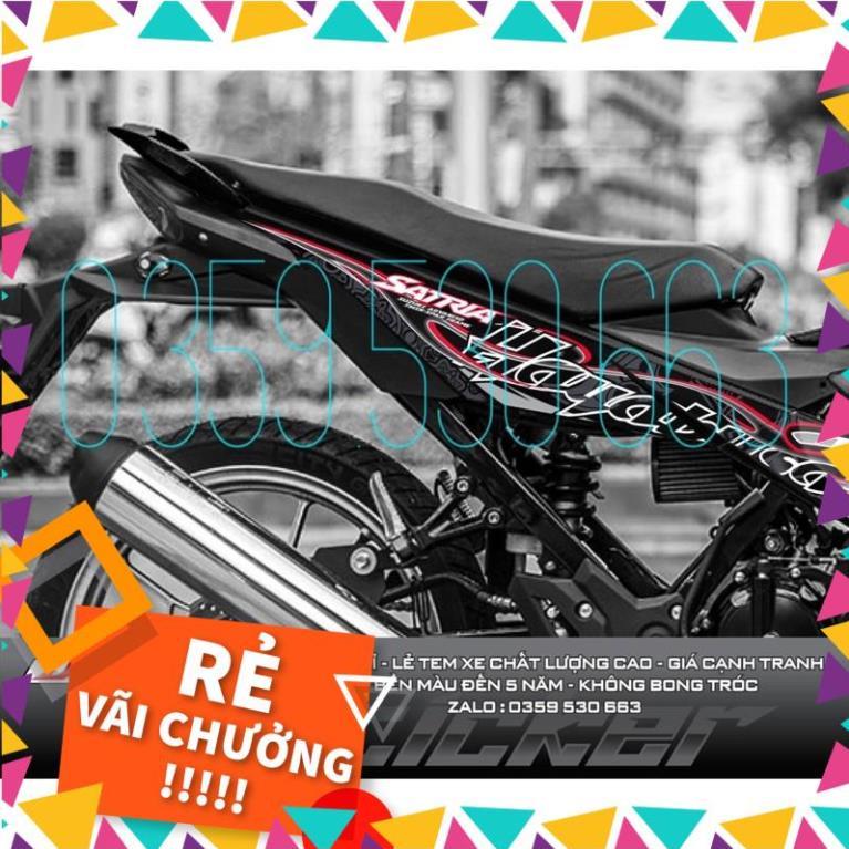 Tem rời Satria đen - mẫu Hayabusa lửa đỏ không bay màu