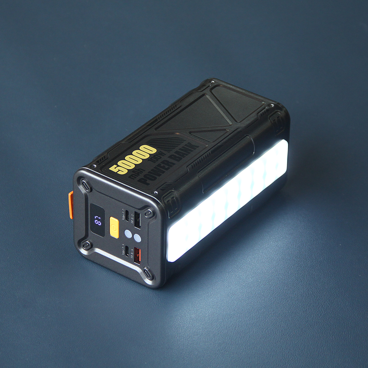 Sạc dự phòng sạc siêu nhanh 100W Remax WP-08 50000mAh sạc laptop có đèn pin TypeC Out 100W/60W và USB 22.5W Hàng Chính Hãng
