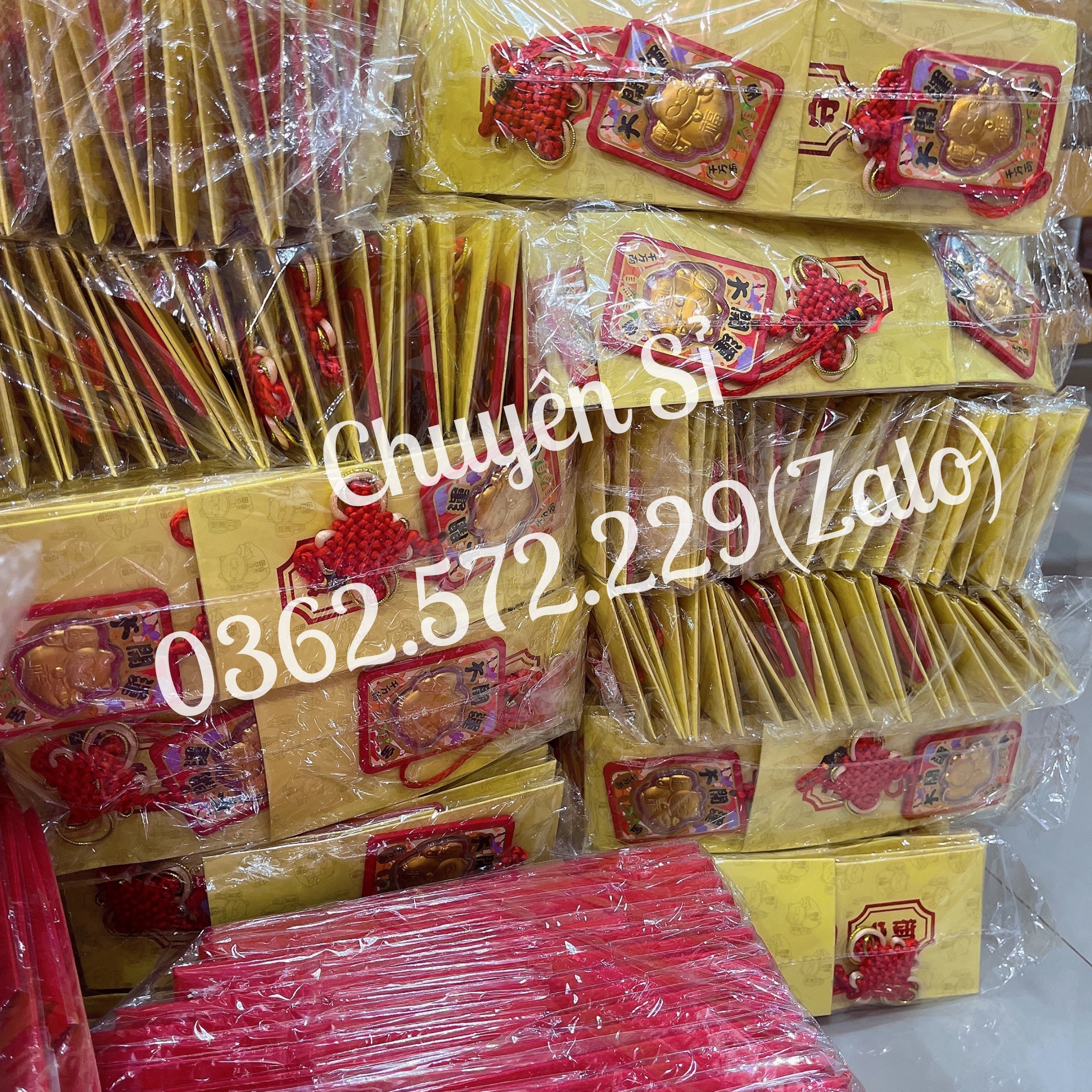 Sỉ Combo 5 Dây Mèo Thần Tài Treo Ôtô ,Bàn Thờ Phong Thủy May Mắn Tặng Bao Lì Xì Vàng