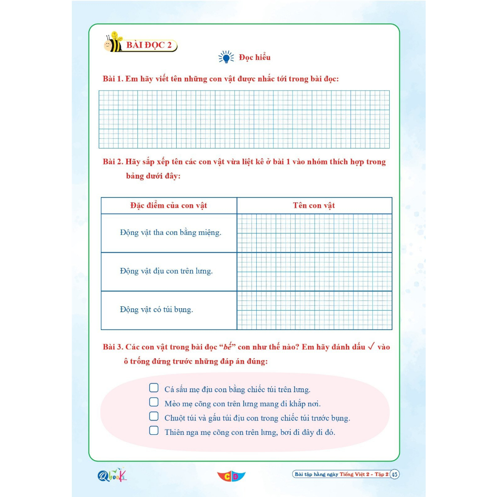 Sách - Bài Tập Hằng Ngày Tiếng việt Lớp 2 - Tập 2