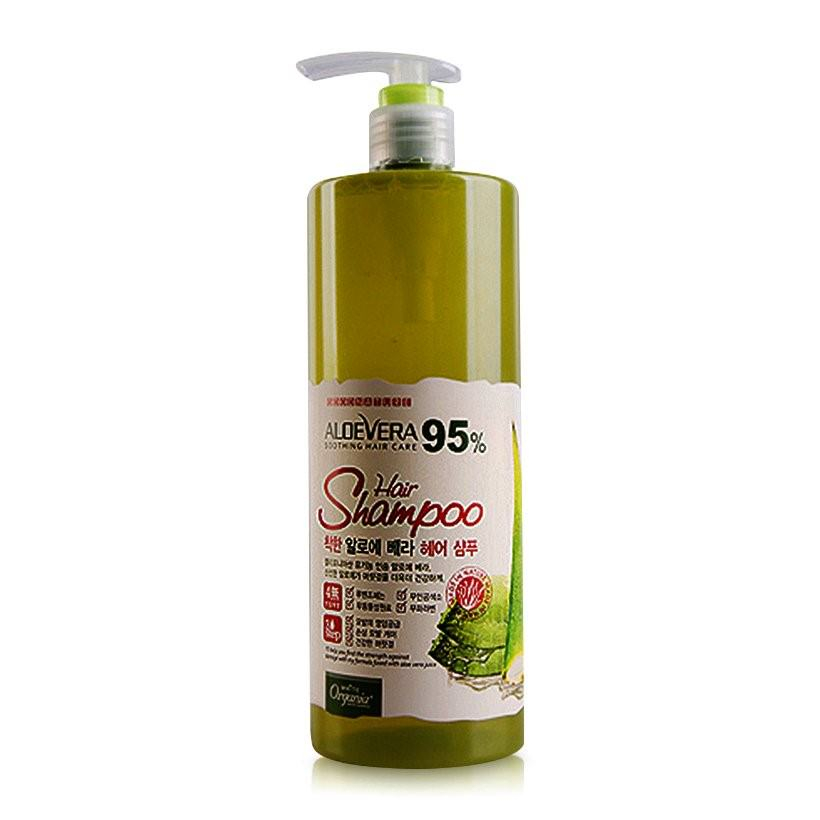 Dầu Gội Tinh Chất Lô Hội Aloe Vera 95% Soothing Hair Care Hair Shampoo Organia (500g)