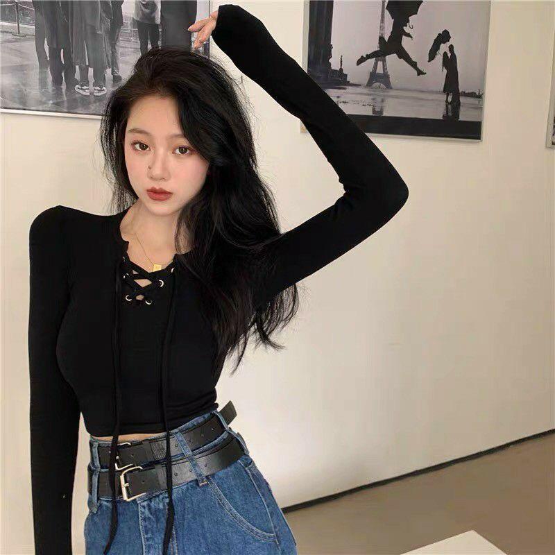 Áo kiểu borip đan dây