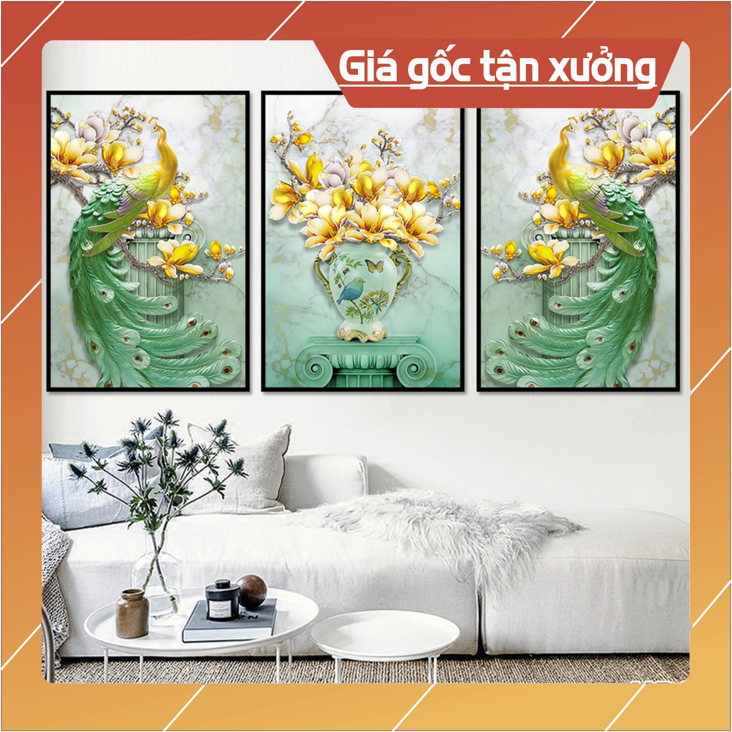 Bộ tranh treo tường phong thủy trang trí nội thất đẹp và giá rẻ nhất thị trường ĐL 22 lá cây nhiệt đới thiên nhiên