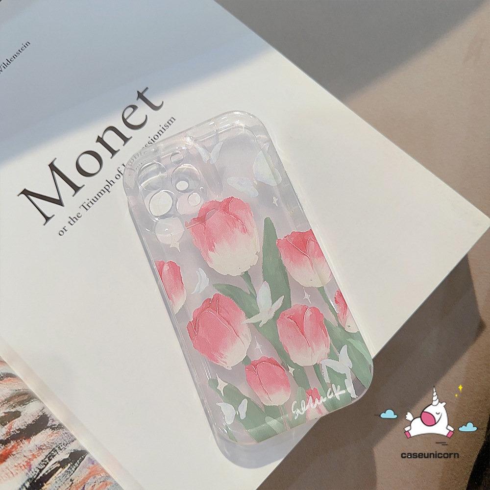 Ốp Điện Thoại TPU Mềm Chống Sốc Họa Tiết Hoa Tulip Cho iPhone 14 Pro MAX 11 13 12 Pro MAX XR 6 6S 7 8 Plus X XS MAX