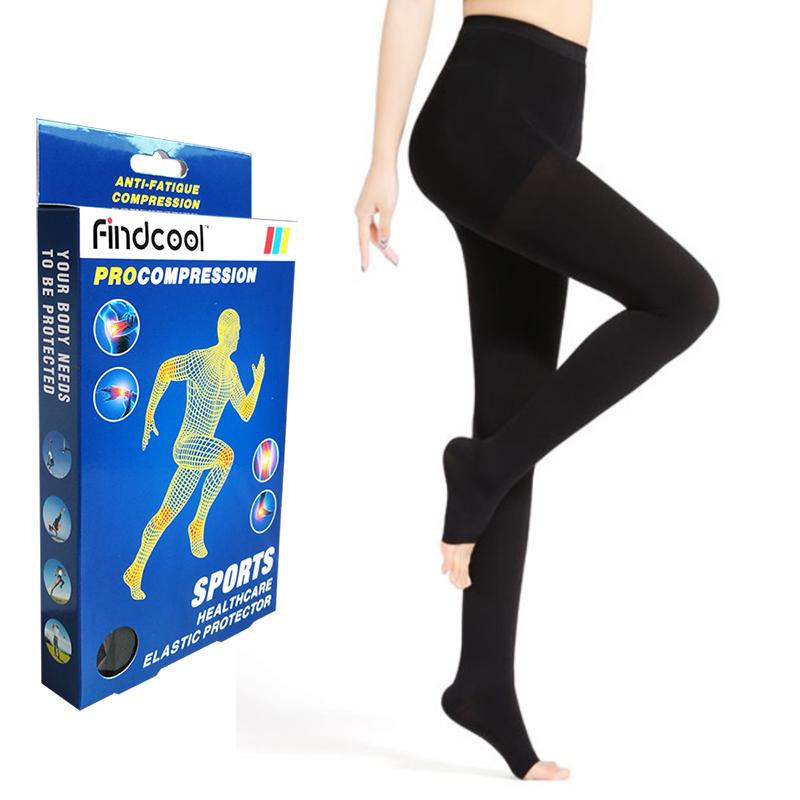 Findcool 20-30mmHg Nén Quần Y Tế Vớ Áp Nylon Quần Nén Cổ Stovepipe Vớ
