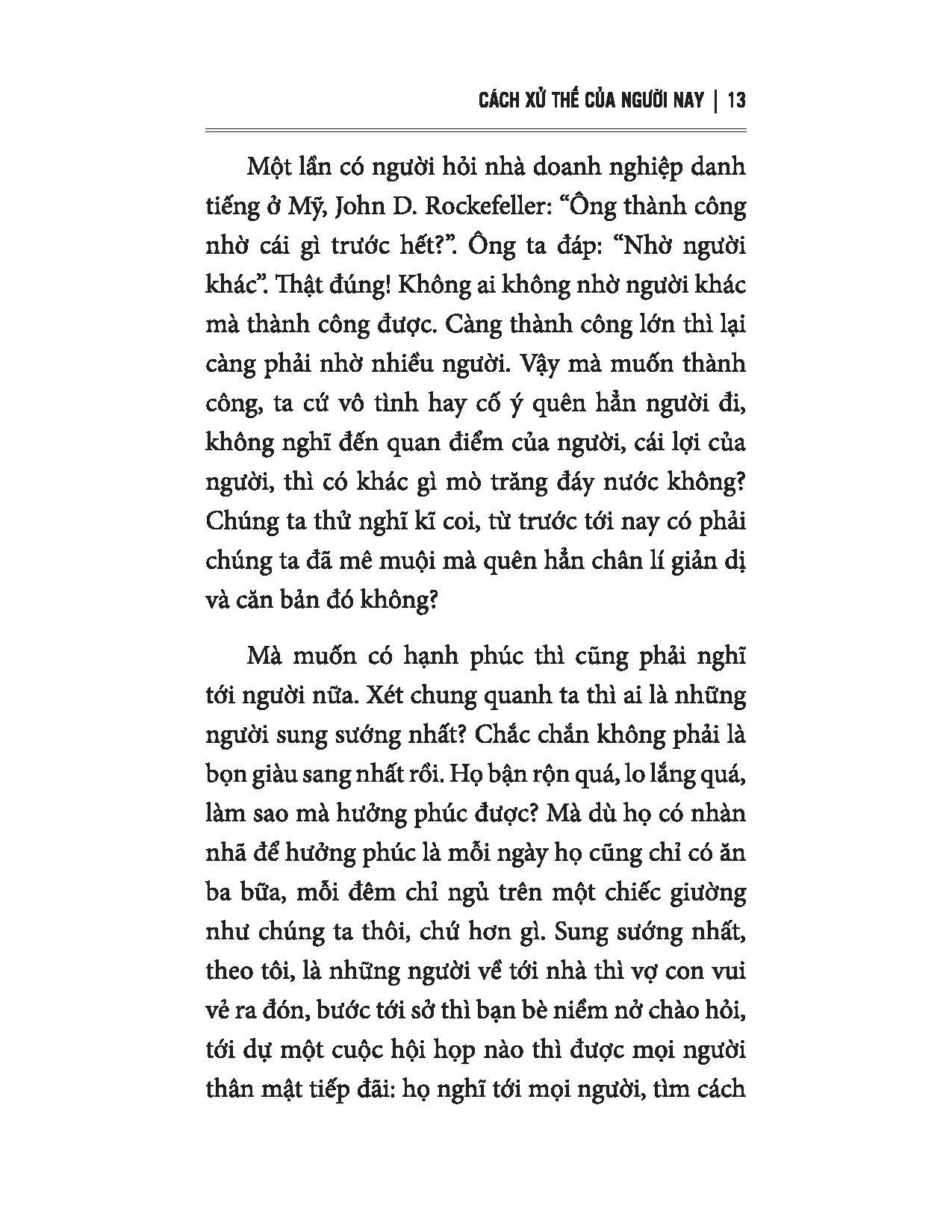 Cách Xử Thế Của Người Nay