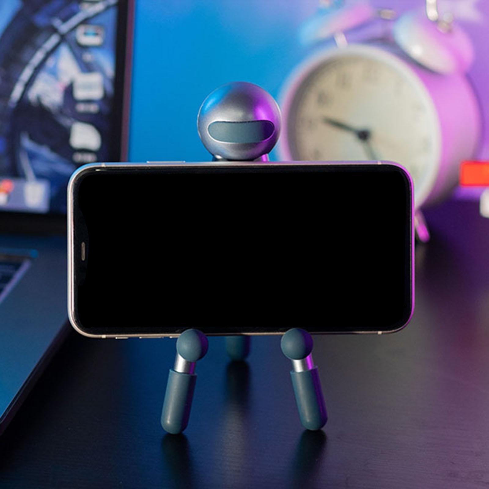 Mini Metal Phone Tripod, Cellphone Tablet Desktop Stand, Adjustable Universal 120° Rotatable Smartphone Storage Holder for 4.7-12.9 Inch Size