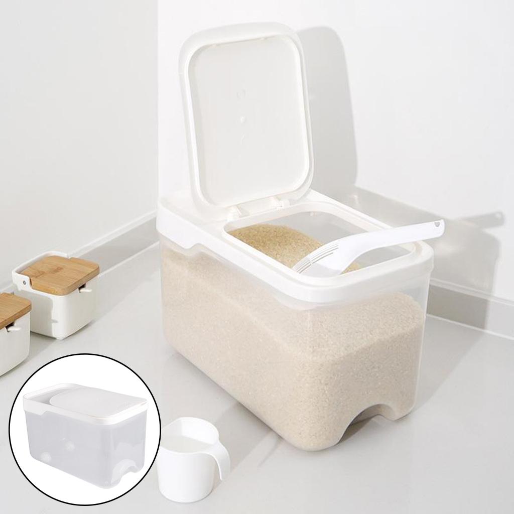 Rice Storage Container Dry Fruits Rice Holder Container Box Flip Lids