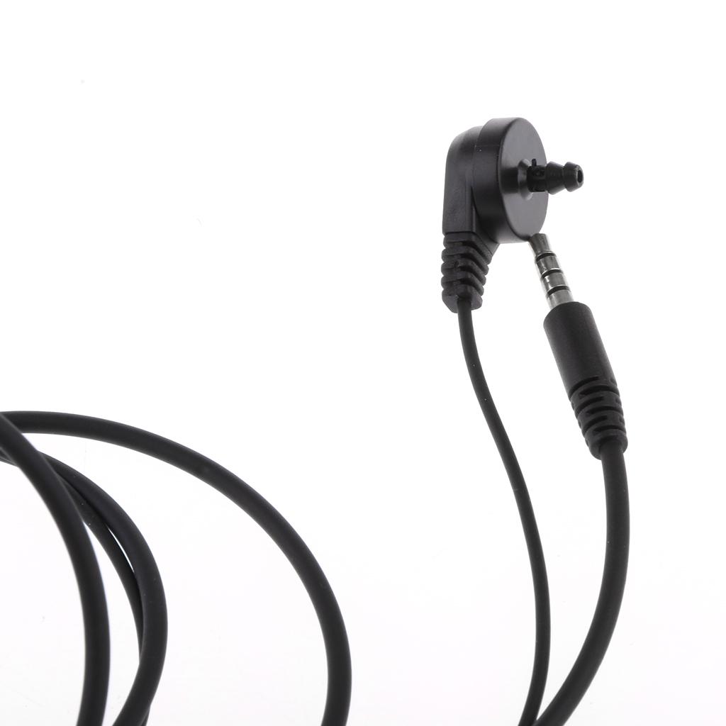 3.5mm Jack Acoustic Tube Earpiece Headset with PTT and Mic For Phones