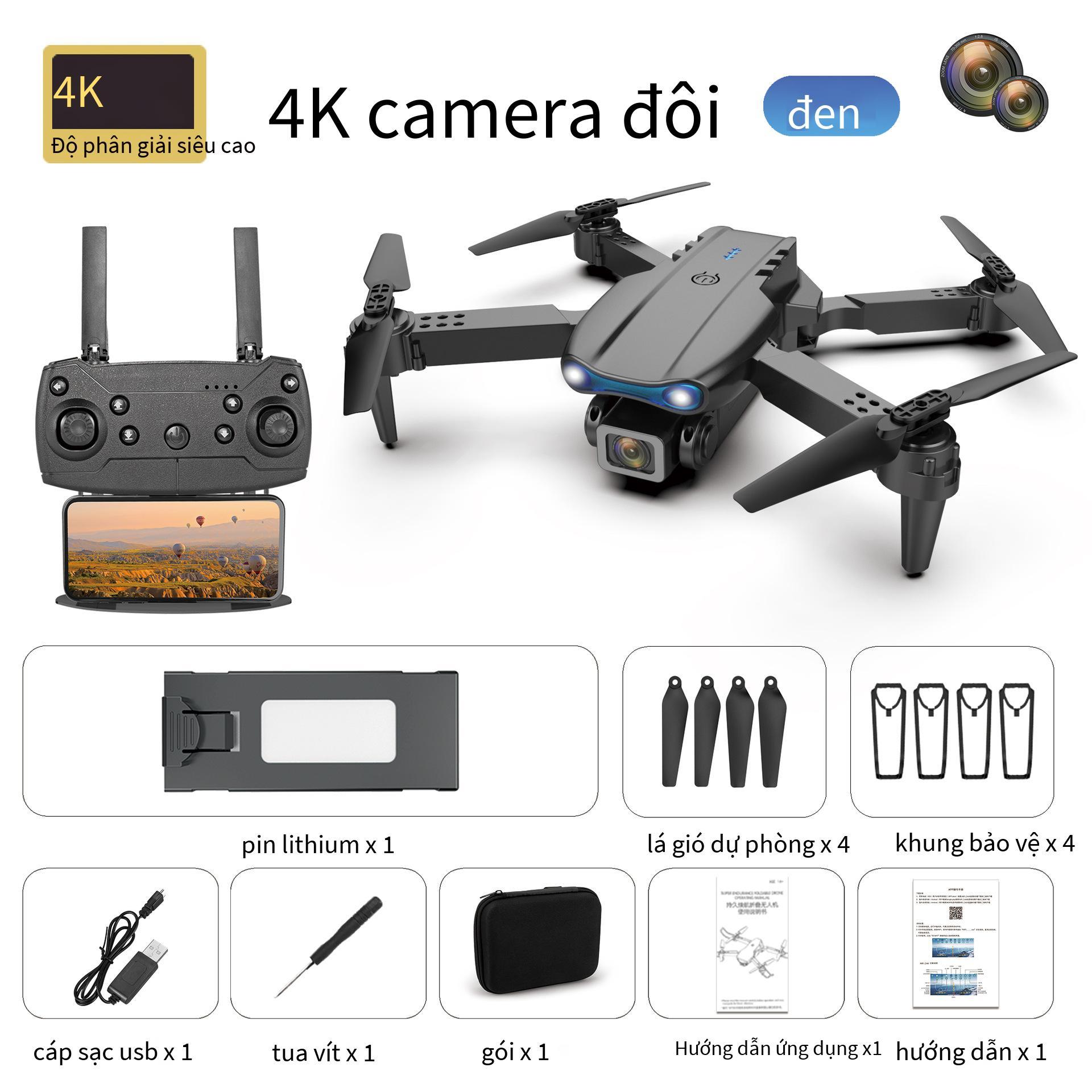 Phong cách mới nhất E99 máy bay không người lái độ nét cao chụp ảnh trên không camera kép máy bay bốn trục chiều cao cố định gấp đồ chơi máy bay điều khiển từ xa K3