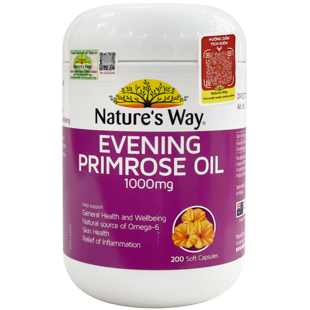Viên Uống Hỗ Trợ Cân Bằng Nội Tiết Tố Nữ Nature's Way Evening Primrose Oil