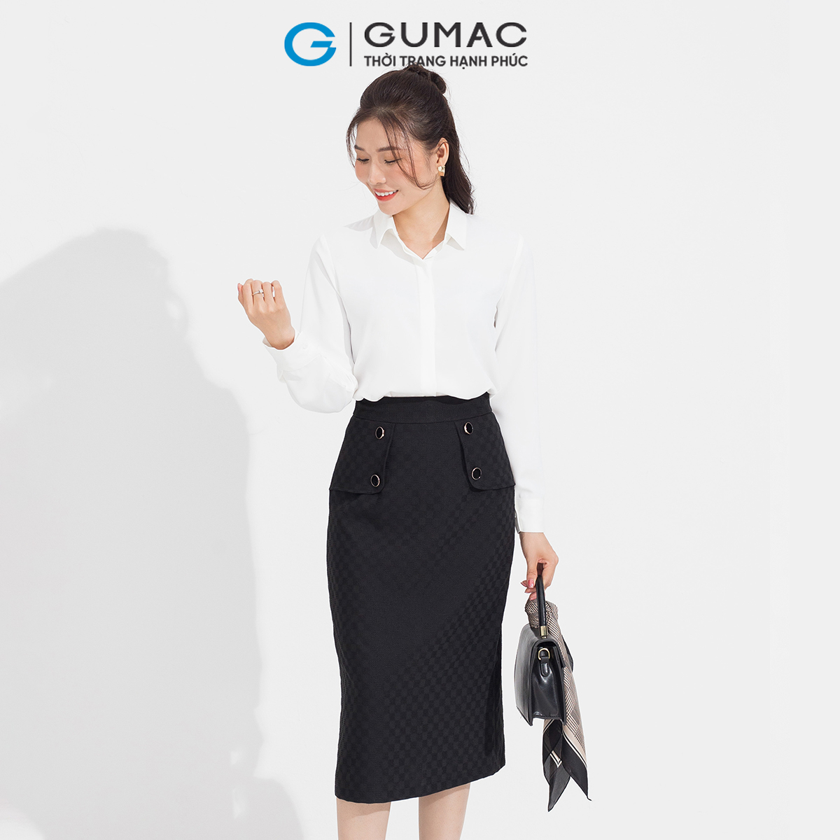 Áo sơ mi nẹp nút GUMAC AD05030