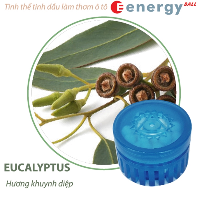 Tinh thể hương khử mùi ô tô Energy Ball hương Khuynh Diệp Eucalyptus