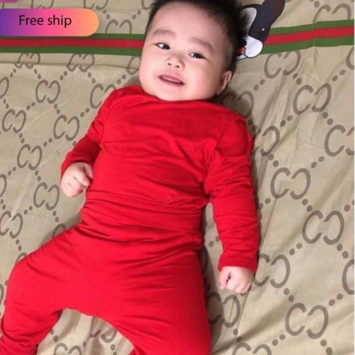 Bộ dài tay Minky Mom thun lạnh cho bé (5-15kg) cực đẹp MKM01 . .