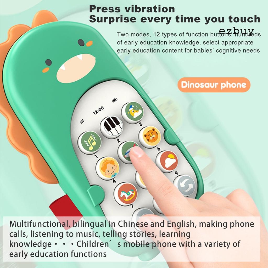 EY-Mobile Toy Dinosaur Shape Multifunctional ABS Simulation Phone Educational Toy for Gifts