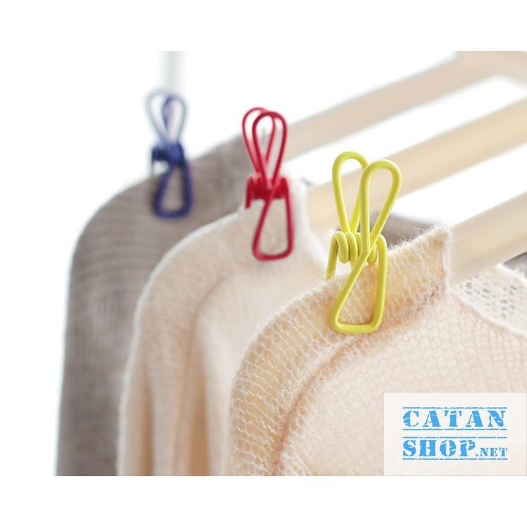 Set 10 Chiếc Kẹp Quần Áo, Tất, Sách Vở Nhiều Màu Bền Đẹp Thép Không Gỉ Chất Lượng Cao, Siêu Chắc Chắn GD369-KepColor-10