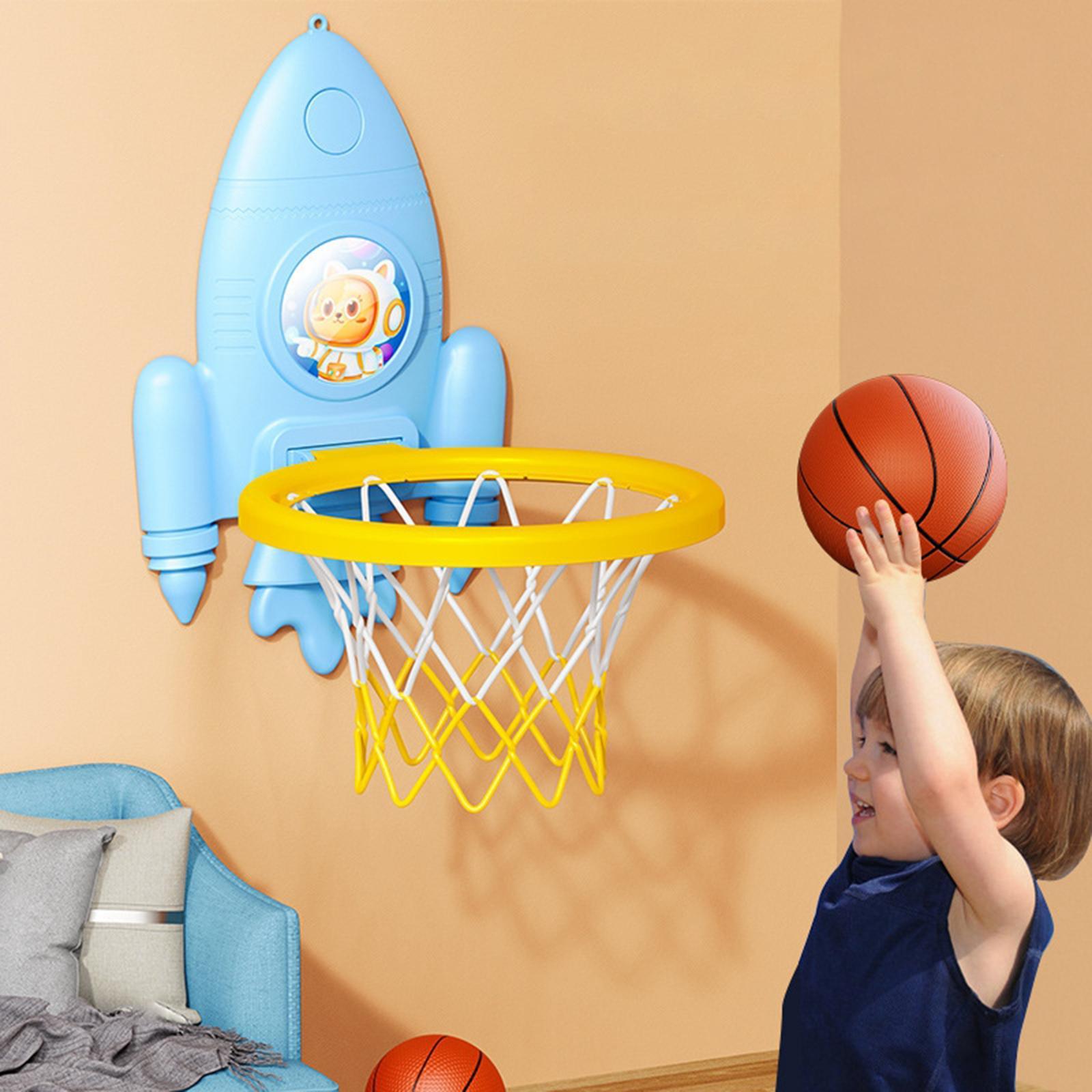 Toddler Basketball Hoop Set Cartoon Outdoor Indoor Game Foldable Basketball Hoop for Girls Gifts