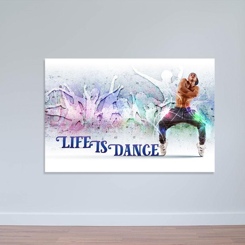 Bộ 2 tranh treo tường phòng tập nhảy”Dance is my life” | Tranh phòng thu W3483