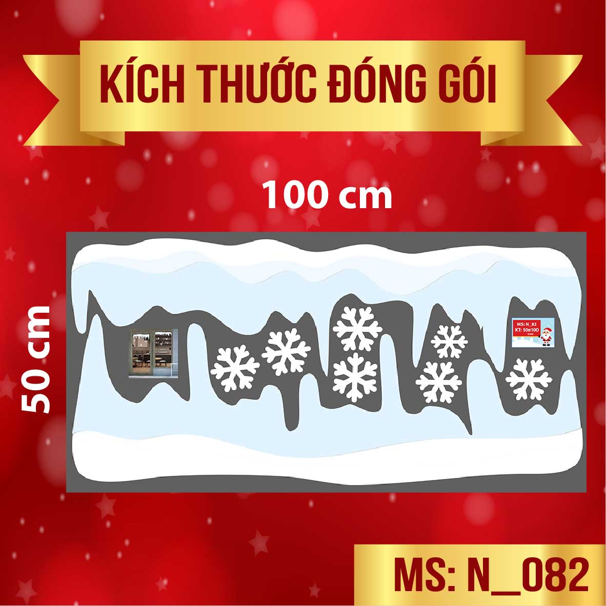 DECAL TRANG TRÍ NOEL 2021 COMBO SỐ 34