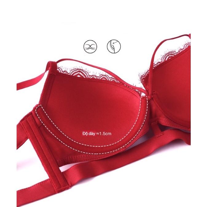 Nội Y Ren Nữ Gợi Cảm - Áo Có Gọng , Mút Đệm Dày 1.5cm Tôn Vòng 1 - Đồ Lót Quyến Rũ Sexy