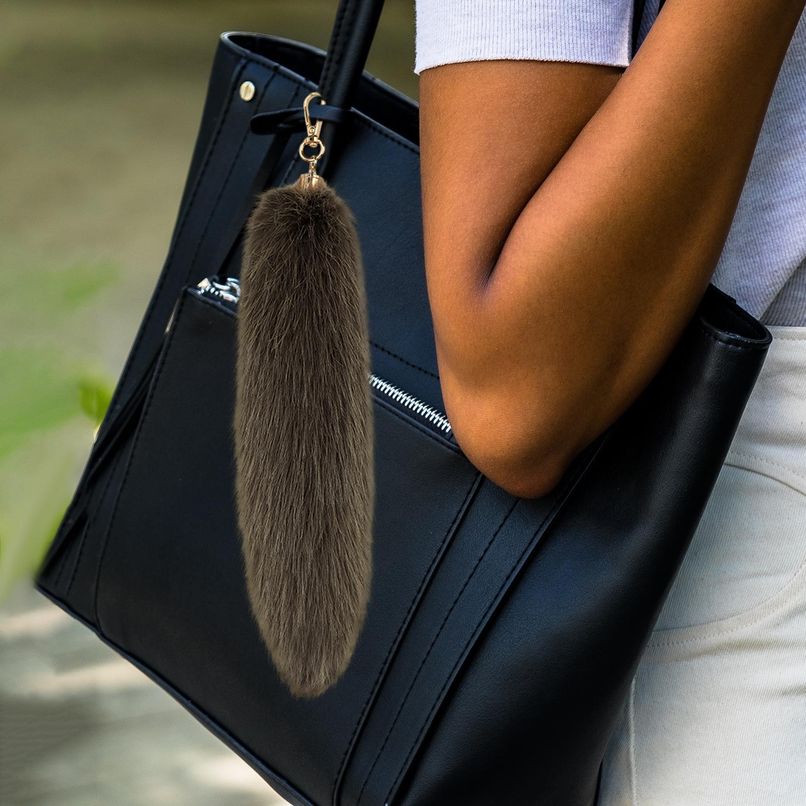 Faux  Tails Pendant Plush Tail Keychain Pendant Hanging Pendant Ornament Car Bag Charm Pendant for Wallet, Tote Bag, Handbag, Women Men Gifts