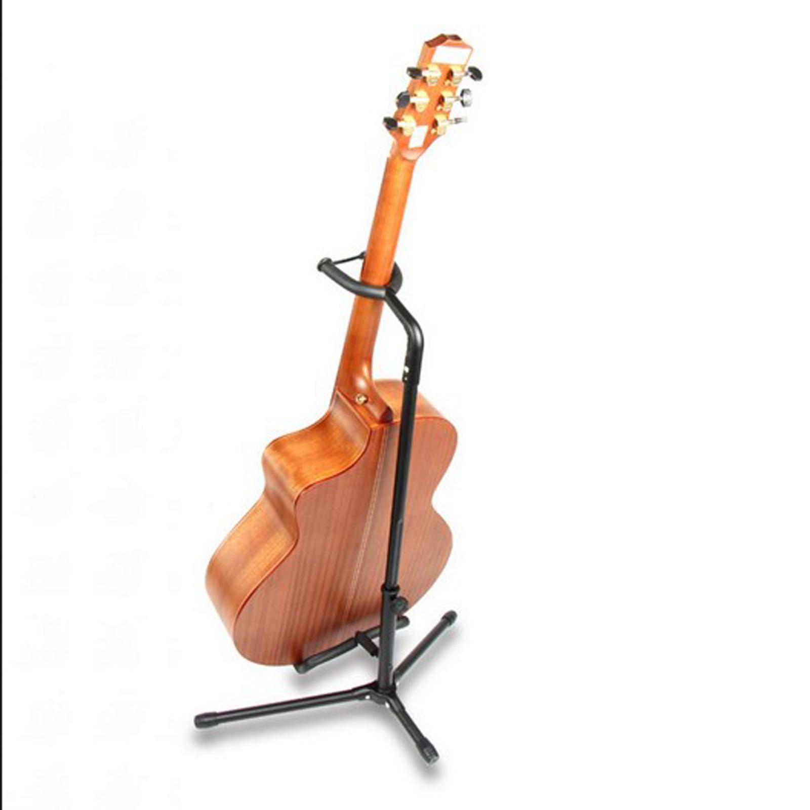 TELESCOPIC GUITAR STAND FOLDABLE ACOUSTIC/ELECTRIC/BASS ADJUSTABLE TRIPOD STAND