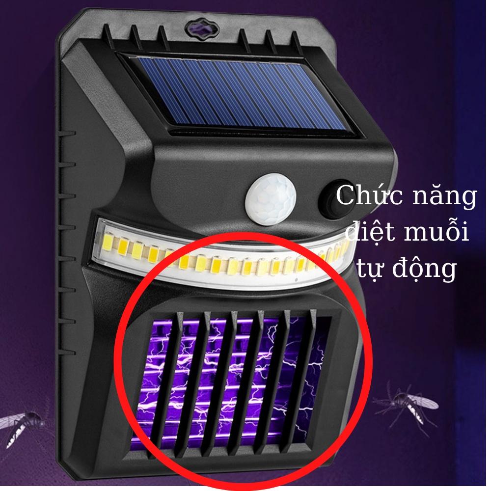 Đèn năng lượng mặt trời solar light sân vườn ban công cảm ứng có cảm biến người kiêm đèn bắt muỗi côn trùng