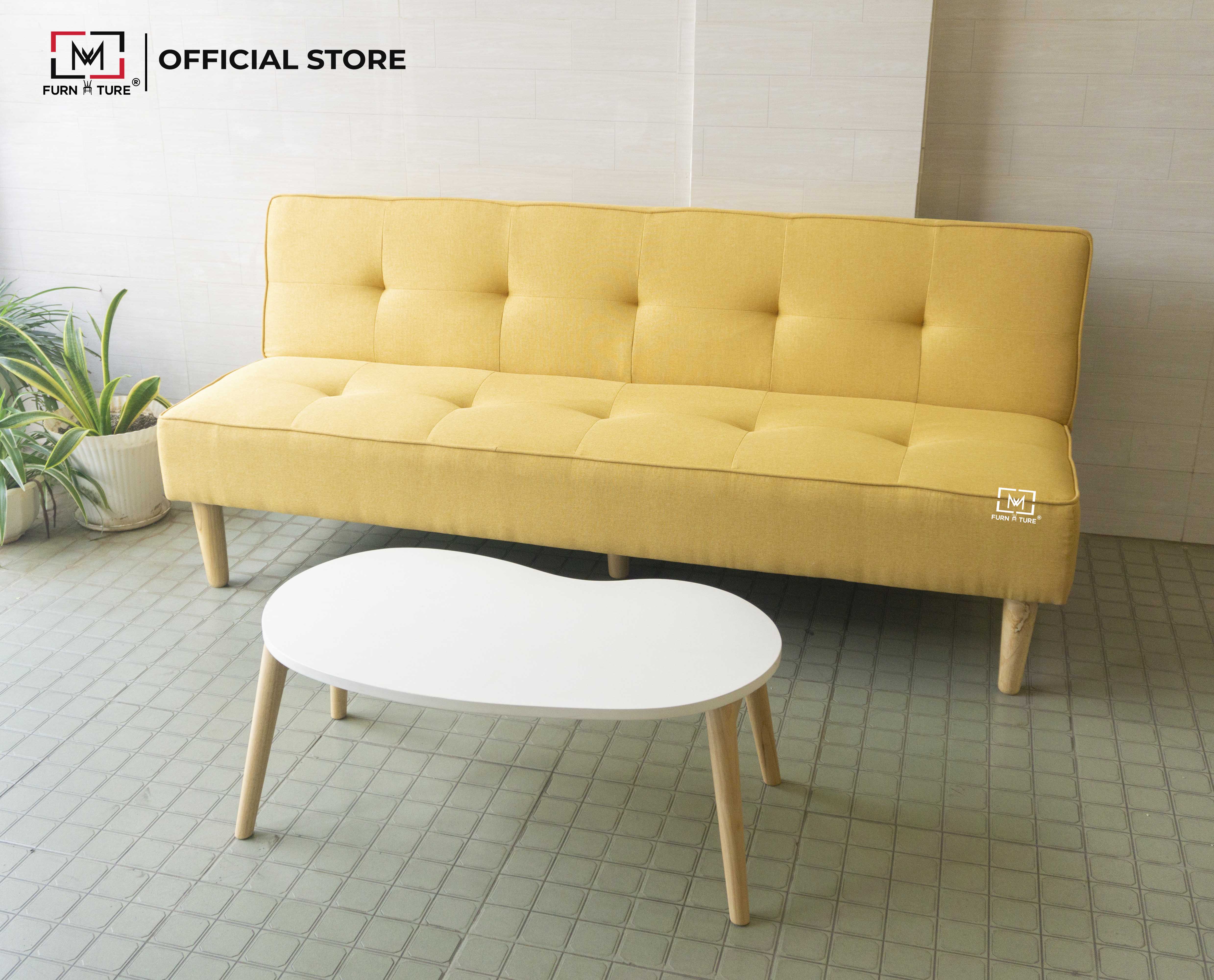 SOFA BED 3 CHỨC NĂNG NGÃ VÀ CHÂN GỖ TỰ NHIÊN LẮP RÁP - HÀNG XUẤT KHẨU MỸ