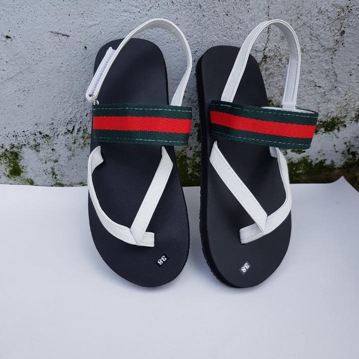 sandal đồng nai xăng đan nam và nữ ( đế đen quai trắng phối dù ) size từ 34 nữ đến 43 nam