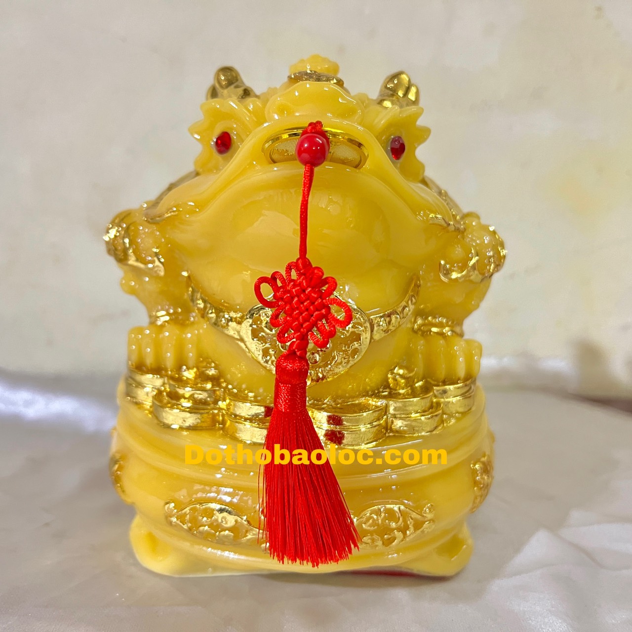 Cóc phong thủy, Thiềm Thừ để trên bàn thờ Thần Tài chiêu tài hút lộc cao 18cm