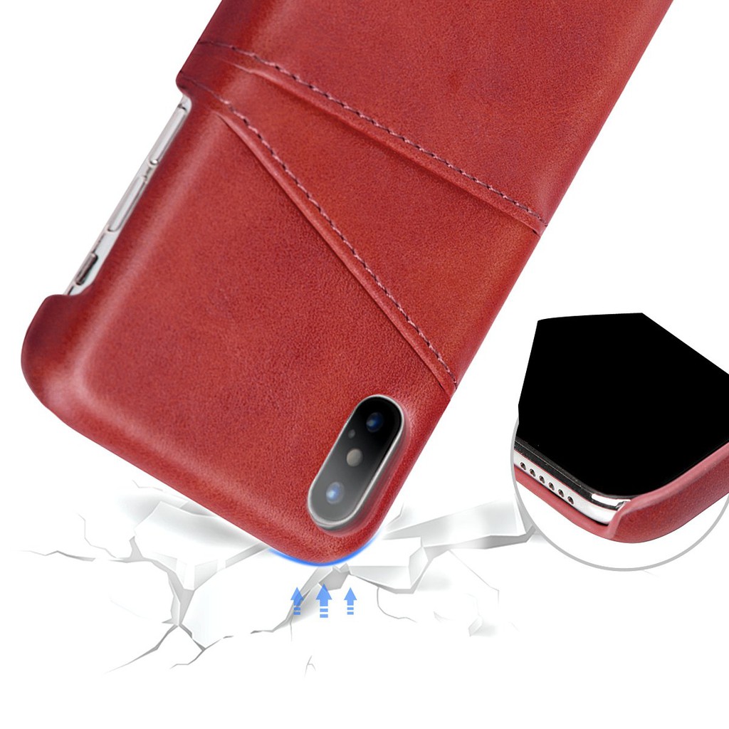 Casing for iPhone 12 Pro Max iPhone 12 Mini Case Calf Leather Cover 2 Card Slot