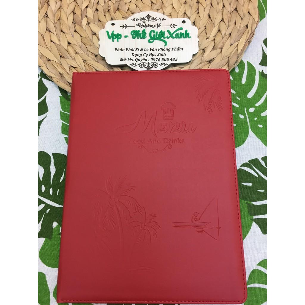 BÌA MENU DA MAY CAO CẤP 10 LÁ 21210