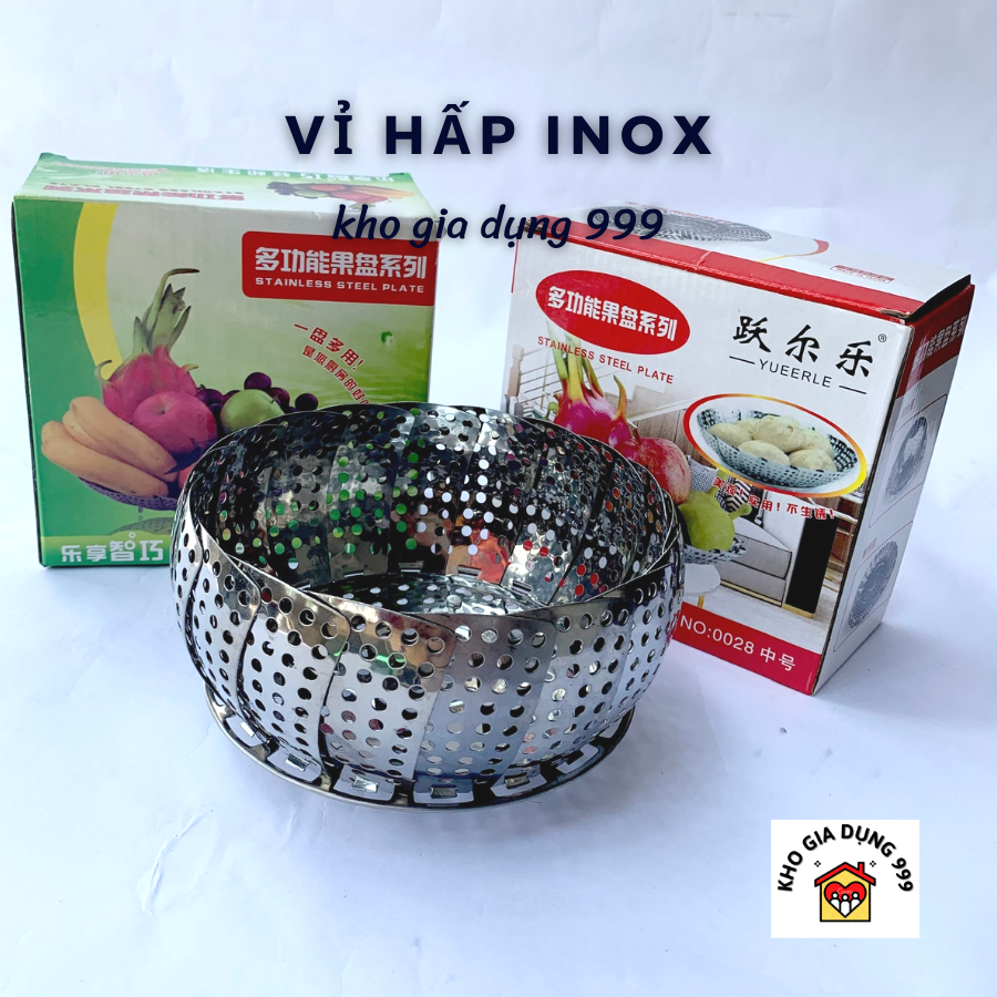 XỬNG HẤP VỈ HẤP INOX - Gập &amp; xòe dễ dàng theo kích thước nồi