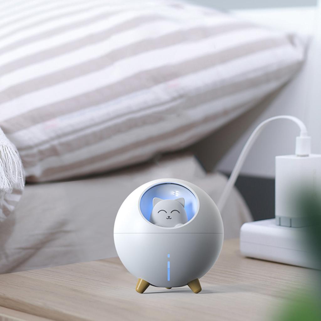 220ML LED Mini Humidifier Cute USB Diffuser Office Bedroom White