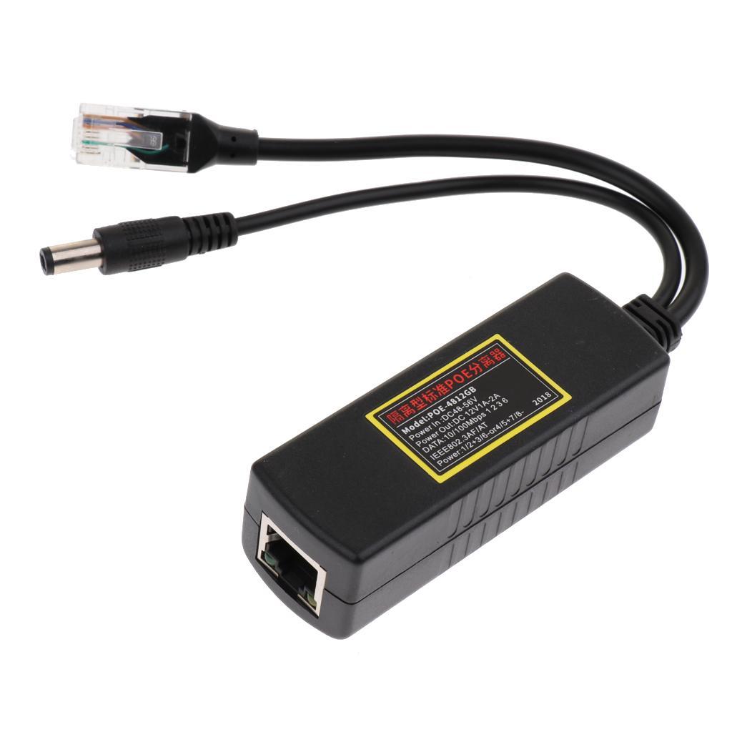 Compliant with  802.3af/at Active PoE Splitter Power Over Ethernet Adapter