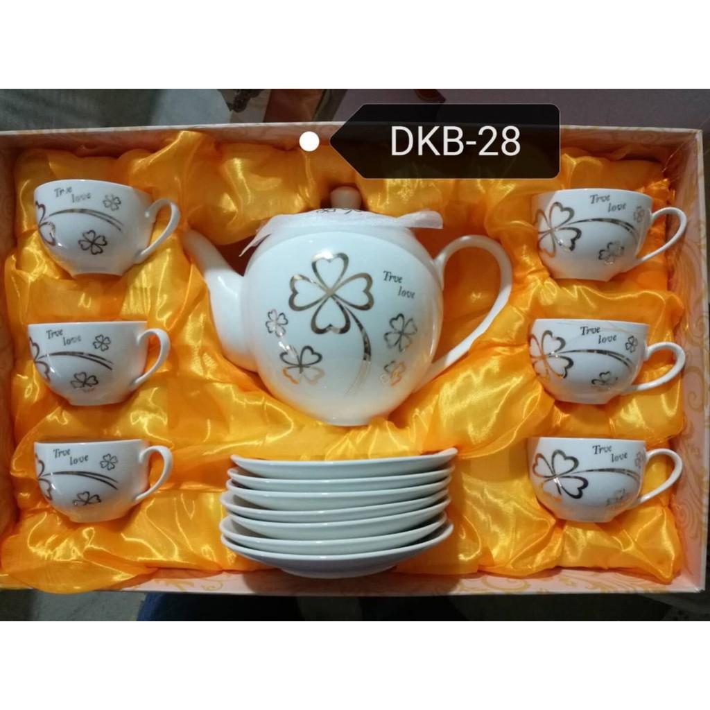 Ấm chén trà hàn quốc - bộ 1 ám 6 chén kèm 7 đĩa kê