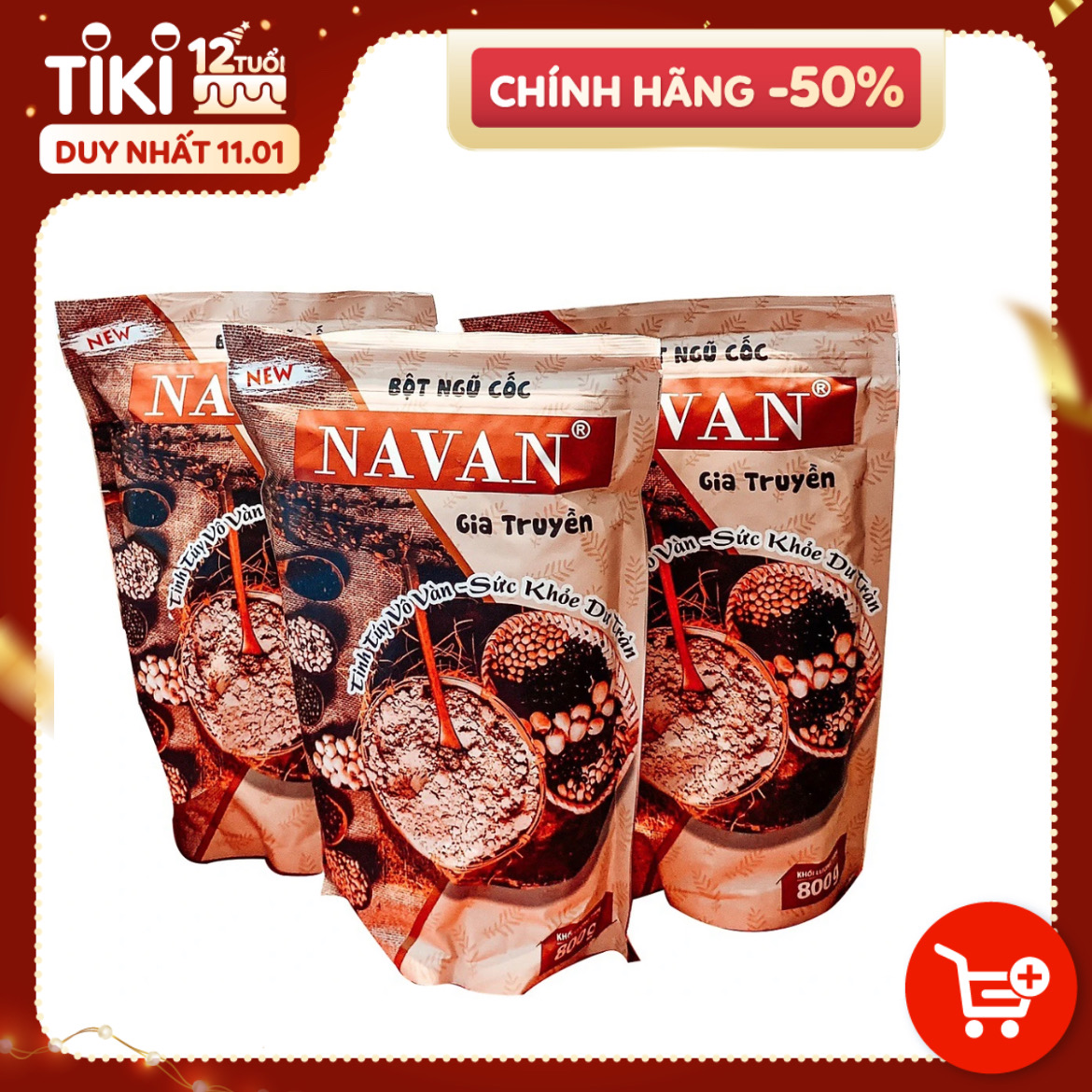 Lốc 3 túi ngũ cốc NAVAN (800g) _ Dinh dưỡng thiết yếu cho phụ nữ sau sinh