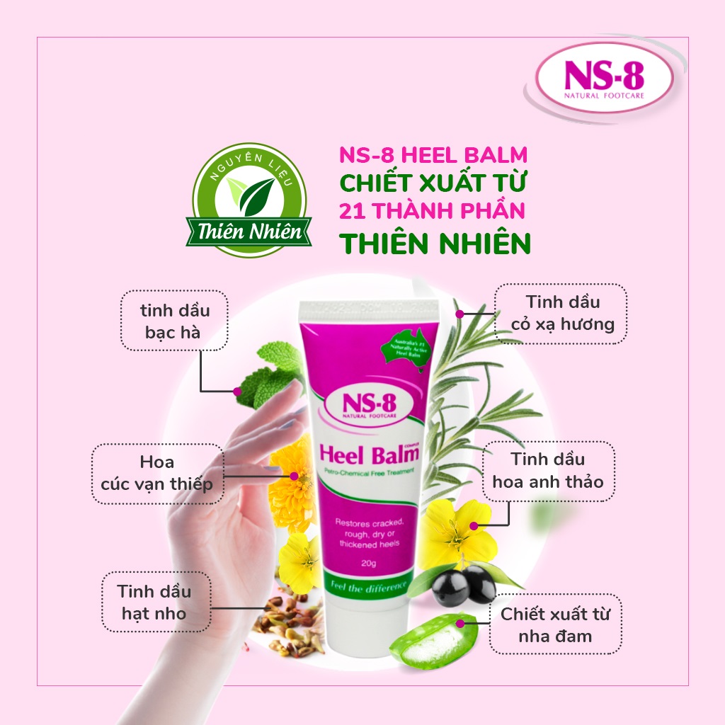 [ MUA 1 TẶNG 1] Date 12.2024 Kem Hỗ Trợ Trị Nứt Gót Chân NS-8 Heel Balm Complex (20g)