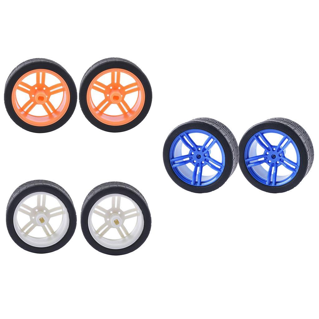 For Compatible Kits Smart Robot - 12 Pcs Smart Robot Car Tyres Wheels For TT Motor Chassis - 12x Smart robot car wheels
