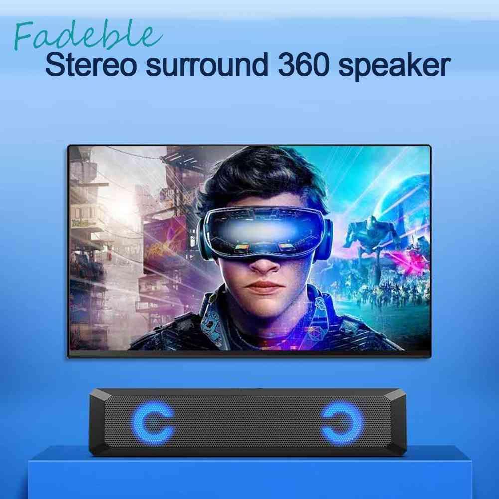 Loa Nghe Nhạc A4 6W RGB Cổng USB Có Dây Cho PC / TV