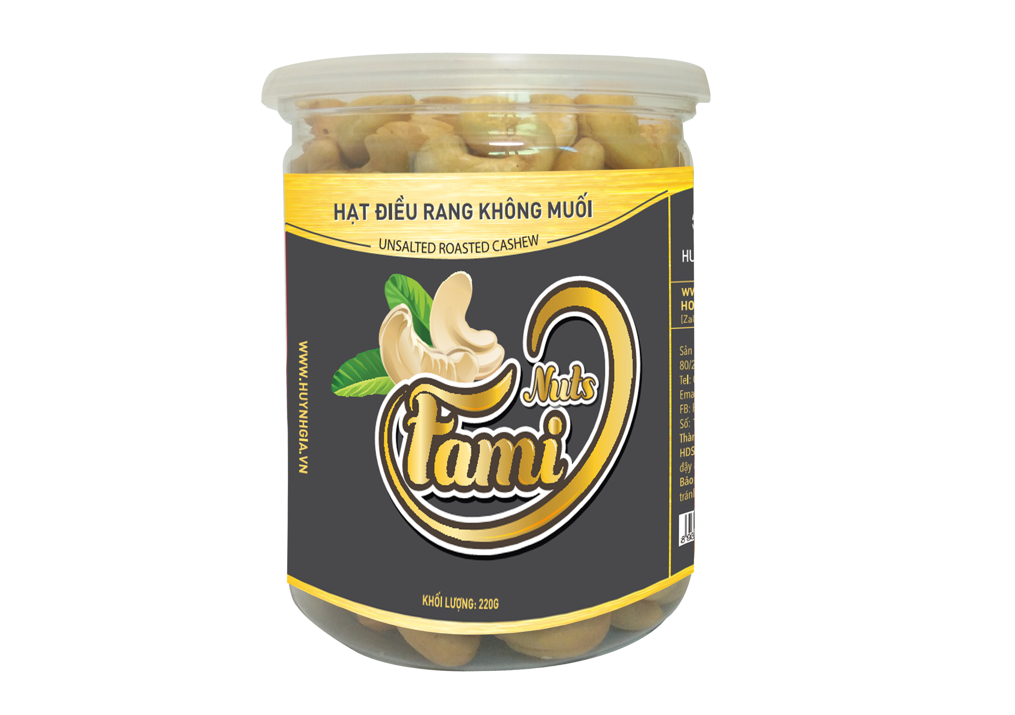 Combo 2 hũ hạt điều rang không muối 300g