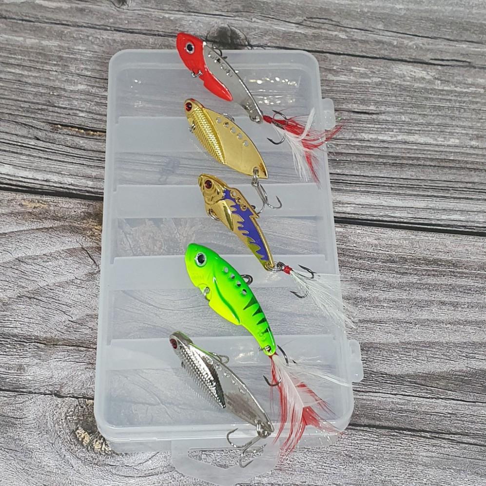 Bộ Combo Mồi Lure Cá Sắt Đa Dạng Kèm Hộp Đựng