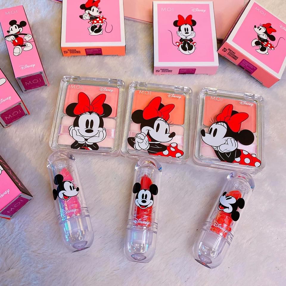 Phấn Má Hồng M.O.I Hồ Ngọc Hà Siêu Mịn Glowing Cheeks Hàn Quốc 3 Màu Siêu HOT M.O.I và Disney Hình Chuột Mickey