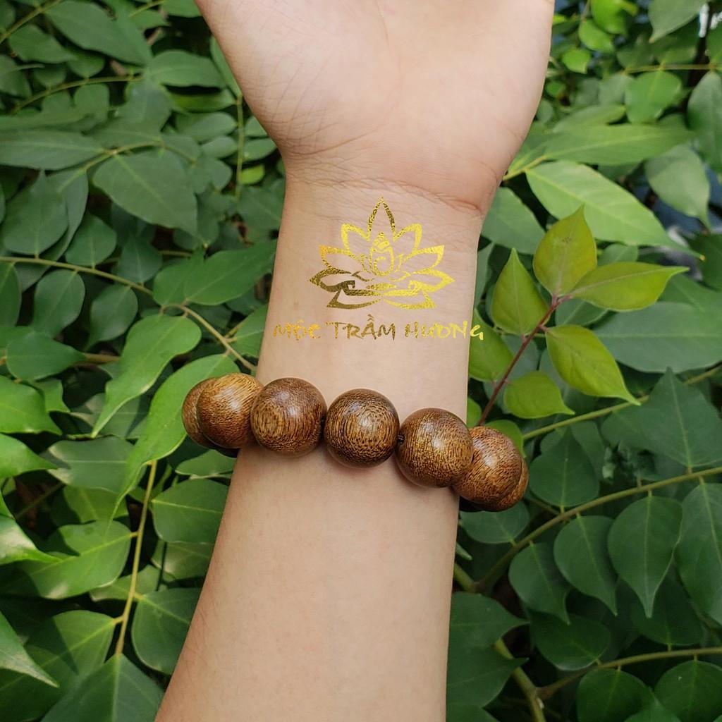 Vòng Tay Trầm Hương Hạt Tròn Đơn Size 18mm Nam